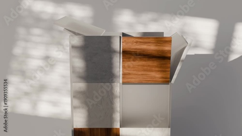 3D Textured Cube Tower Loop