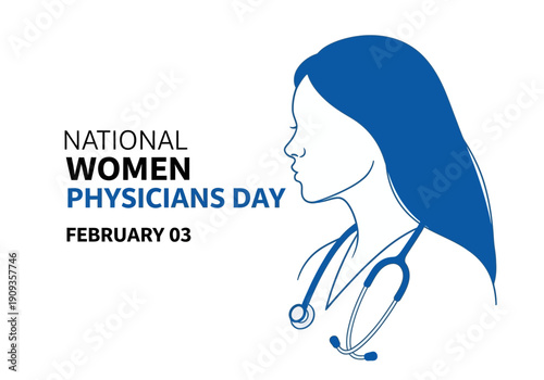 National women physicians day february 03 vector illustration