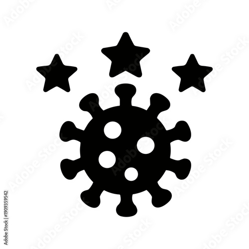 Virus mutation or variant icon, vector illustration