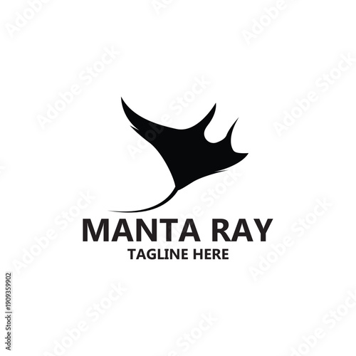 manta ray logo vector icon ilustration template design