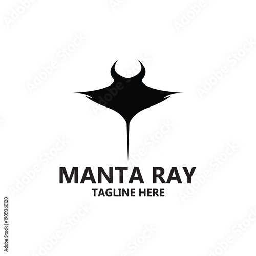 manta ray logo vector icon ilustration template design