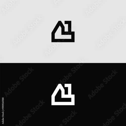 A clever minimalist black and white logo abstractly combining the letters I and L, which also resembles a folded document, file, or data visualization.