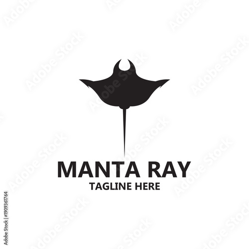 manta ray logo vector icon ilustration template design