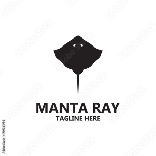 manta ray logo vector icon ilustration template design