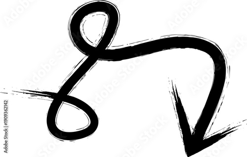 Black hand-drawn arrows in various directions