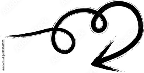 Black hand-drawn arrows in various directions