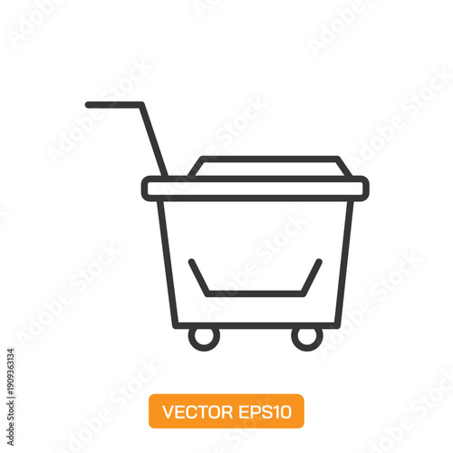 Trash Icons. Thin Line Symbol Elements Collection.