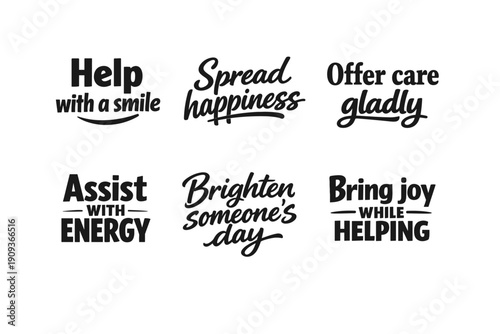 Inspirational phrases for community aid and positivity