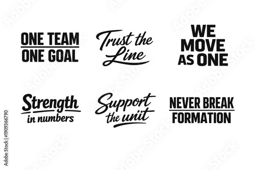 Motivational phrases on teamwork and unity