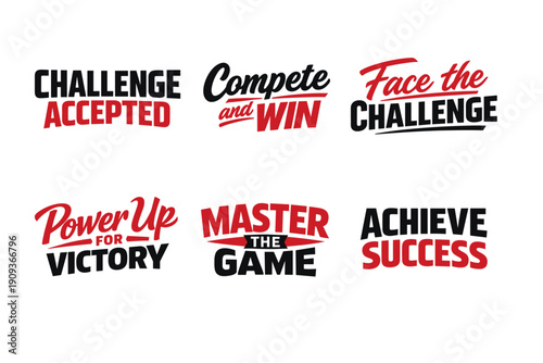 Motivational slogans for success and achievement in bold typography