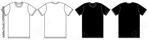 A black and white drawing of a t shirt with a white t shirt vector