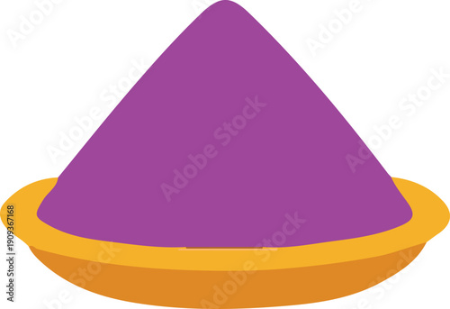 Vibrant Purple Dessert Served in a Golden Plate