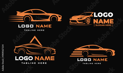 car logo templates with modern designs and text placeholders
