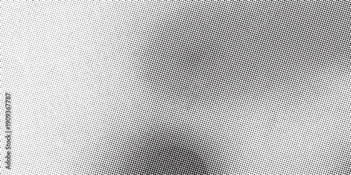 Recurso de fondo con texturas de semitono de color, en tonos grises con forma circular, recurso de diseño. En formato rectangular alargado con espacio para texto o imagen