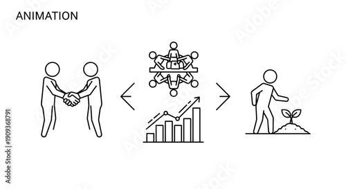 Business Growth Animation: Partnership, Strategy, and Success