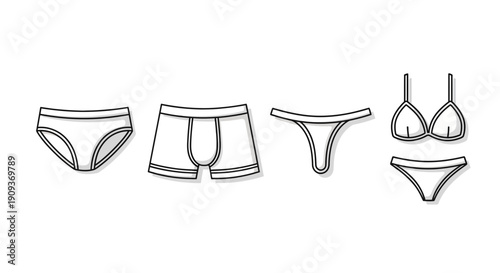 Underwear Collection: Bikini, Thong, Briefs, Boxer Briefs - Fashion Lineup