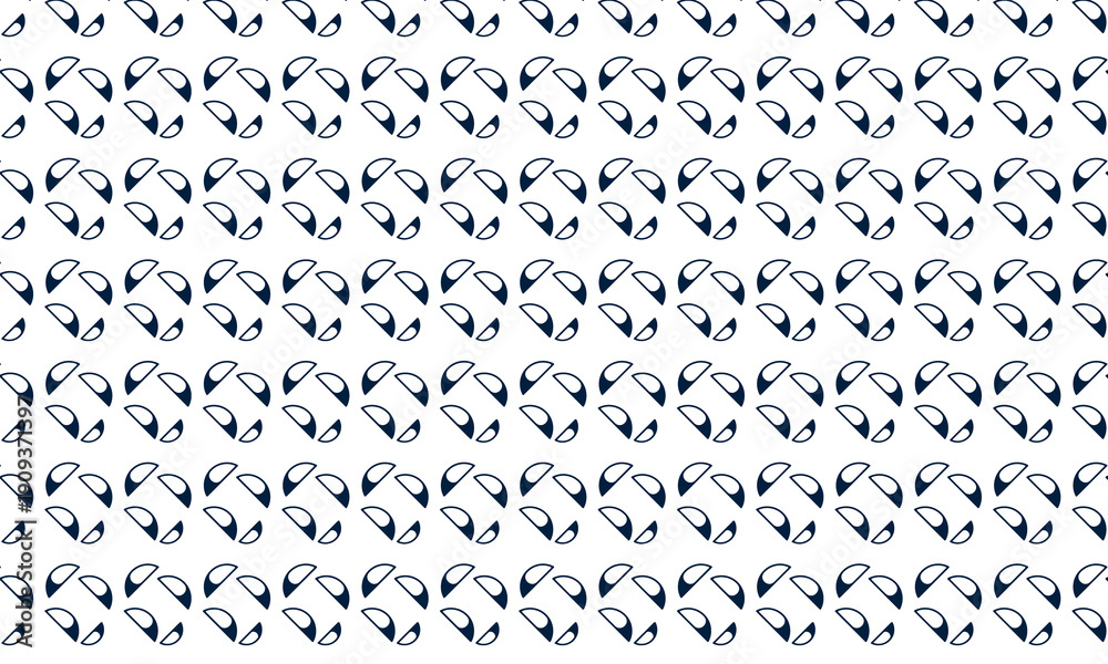 Fototapeta premium Dark Blue Abstract Swirl Pattern On White Background Keywords: pattern, seamless, background