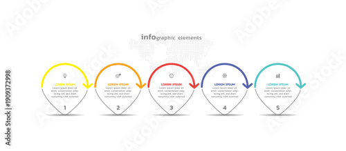Presentation business abstract background infographic template colorful