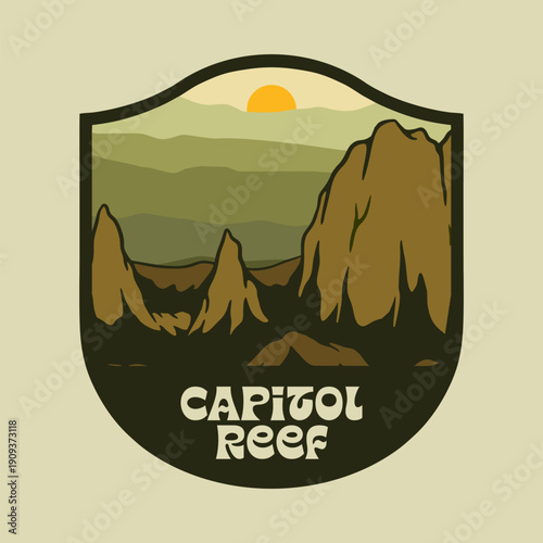 CAPITOL REEF NATIONAL PARK VECTOR LOGO