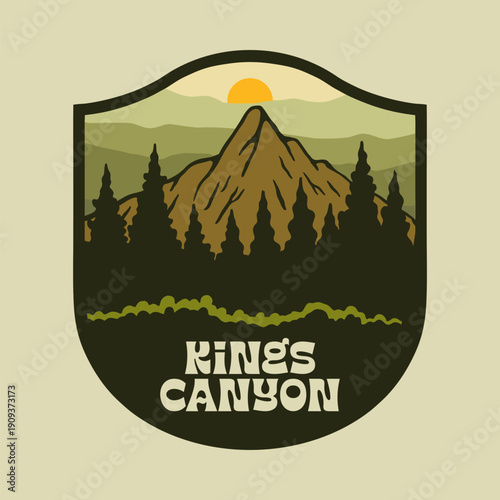KING CANYON NATIONAL PARK VECTOR LOGO