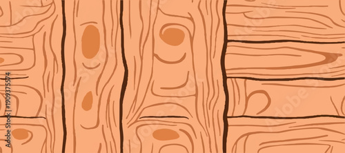 Seamless Wooden Texture Backgrounds – Natural Wood Grain Patterns Collection, Light Brown Timber Surface, Rustic Plank Boards, Vector Graphic Resource for Interior Design, Flooring, Furniture.