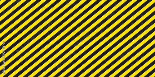 Yellow and black striped lines seamless pattern or texture. Under construction and safety background.