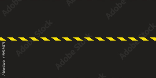 Yellow and black striped lines seamless pattern or texture. Under construction and safety background.