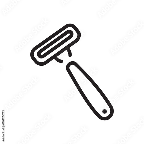 Modern Manual Shaving Razor Vector Icon for Personal Grooming and Facial Hair Maintenance