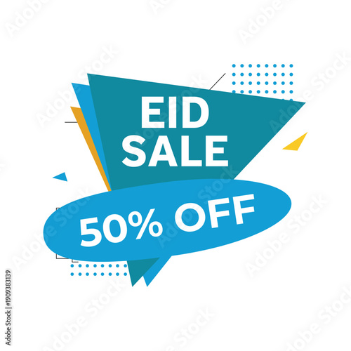 Eid sale banner with fifty percent discount offer