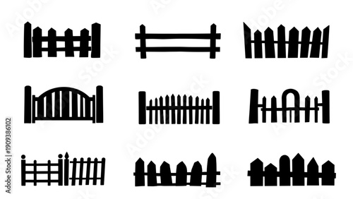 silhouette fence, fence silhouette, fence clipart, fence vector, black fence, garden fence, wooden fence, picket fence, wrought iron fence, metal fence, farm fence, ranch fence, wire fence, backyard f