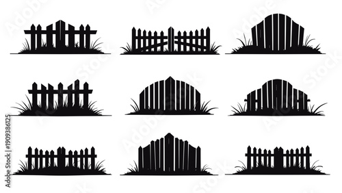 silhouette fence, fence silhouette, fence clipart, fence vector, black fence, garden fence, wooden fence, picket fence, wrought iron fence, metal fence, farm fence, ranch fence, wire fence, backyard f