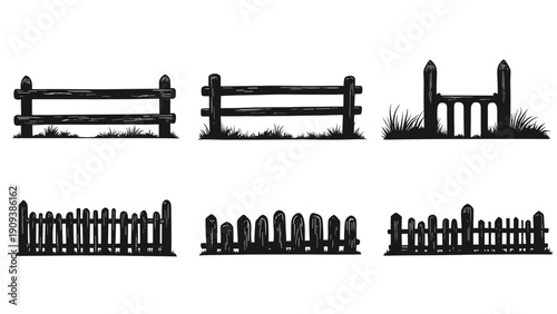 silhouette fence, fence silhouette, fence clipart, fence vector, black fence, garden fence, wooden fence, picket fence, wrought iron fence, metal fence, farm fence, ranch fence, wire fence, backyard f