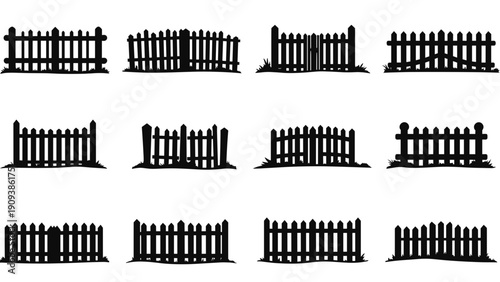 silhouette fence, fence silhouette, fence clipart, fence vector, black fence, garden fence, wooden fence, picket fence, wrought iron fence, metal fence, farm fence, ranch fence, wire fence, backyard f