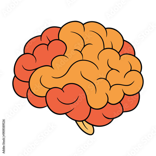 An abstract human brain formed from flowing lines and vibrant shapes, symbolizing creativity, thought, and emotion—an artistic fusion of logic and imagination in dynamic motion.
