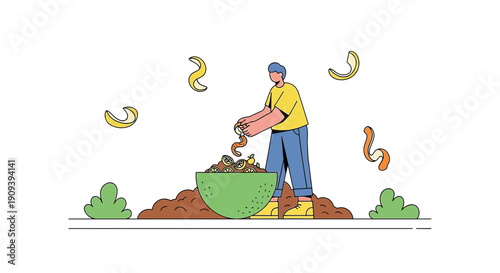 Gardener Composting Worms For Soil Enrichment