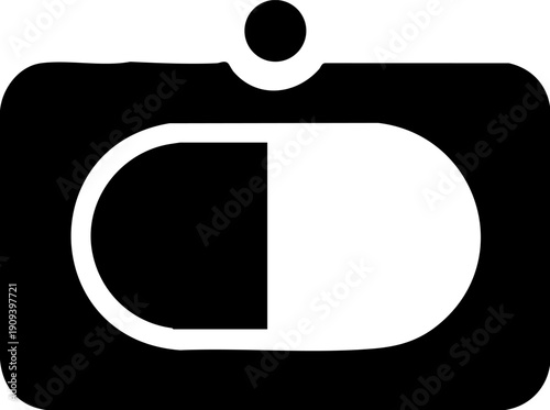 Medical Capsule Pill Vector Icon Simple Graphic Symbol