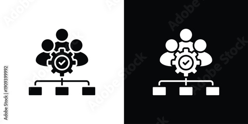 Team management Icon Sheet Multiple Style Collection Isolated Vector