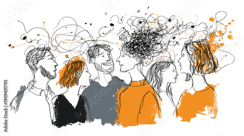 group of like-minded people community group theme party