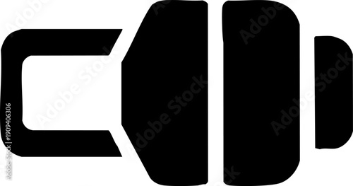 Safety Seat Belt Buckle Icon Black Vector Graphic