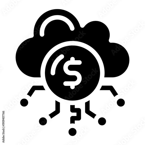 cloud mining icon vector