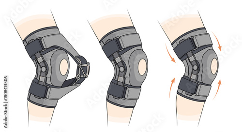 Knee Brace Support for Injury Protection.