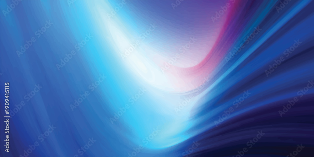 Fototapeta premium Diagonal streaks of bright, refracted light with subtle rainbow colors dance across a deep blue textured wall surface.