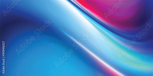 Vibrant abstract composition of flowing neon waves in pink, cyan, and purple, creating a sense of energy and movement