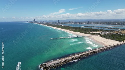 Wallpaper Mural Aerial drone video of the spit, Gold Coast Torontodigital.ca