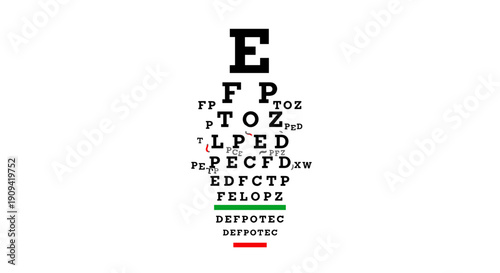 Eye Chart for Vision Testing.