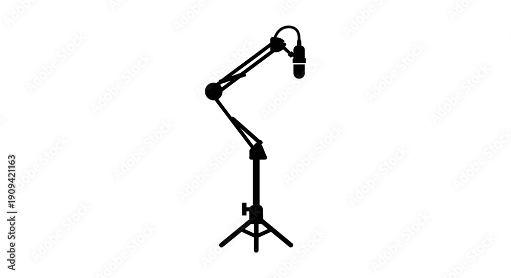 Fototapeta premium Flexible microphone stand with mic.