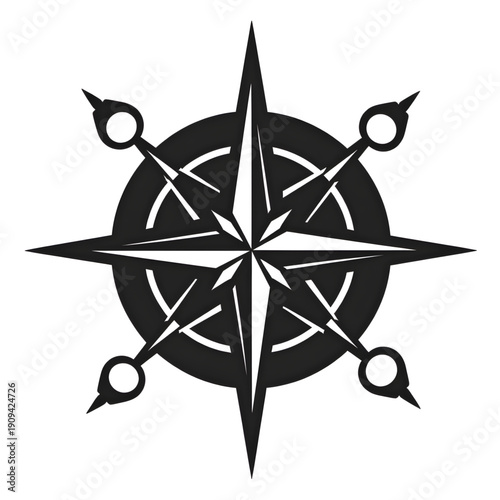 Navigational Compass: A classic navigational compass design, symbolizing direction, guidance, and exploration. A versatile image that evokes a sense of journey and discovery.