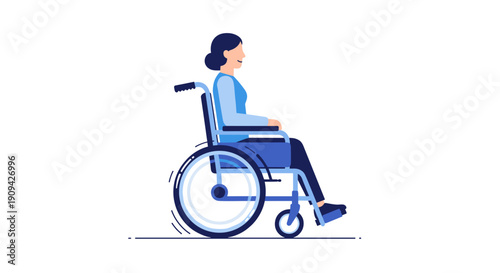 Woman Sitting in a Wheelchair.