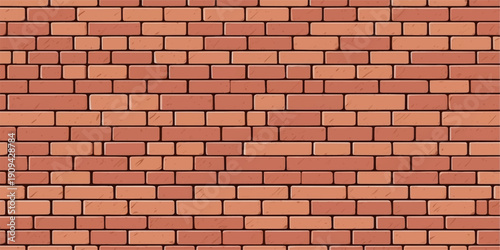 A solid red brick wall background features a weathered stone texture and abstract architecture patterns, showcasing a rustic construction surface of old bricks and cement material