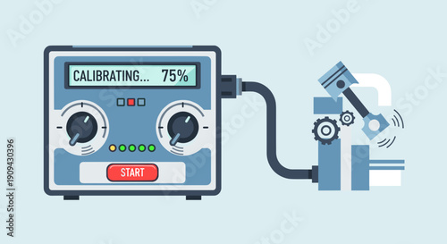 Calibration Device with Piston and Gauge.
